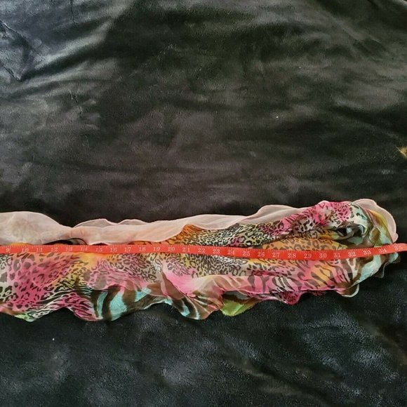 Multi-Color Animal Print Design Double Layer Scarf - Picture 9 of 12